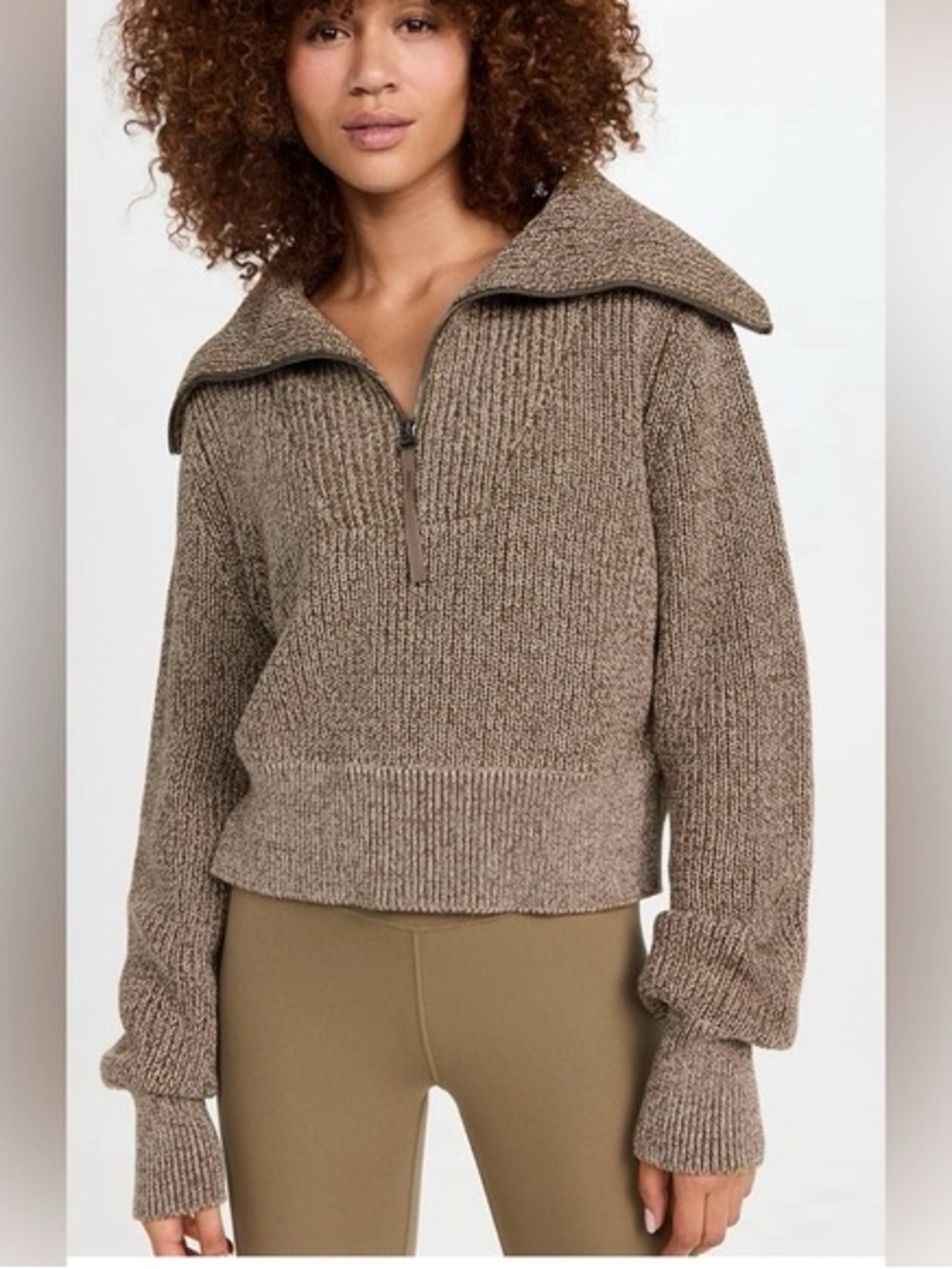 VARLEY mentone knit half zip collared sweater small